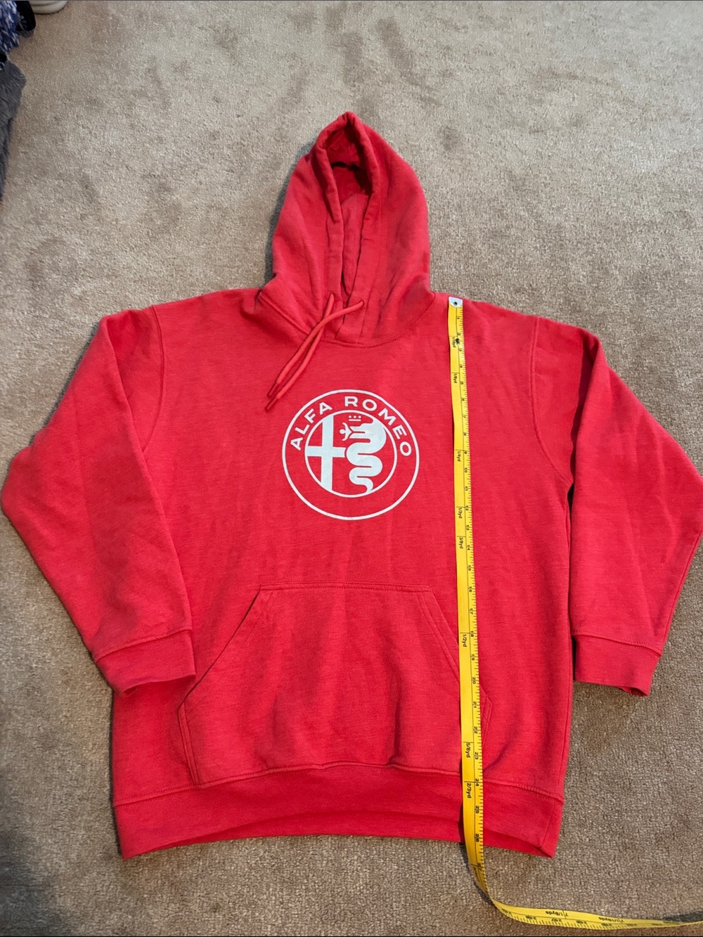 Red Logo Hoodie - Women's Pullover Sweatshirt